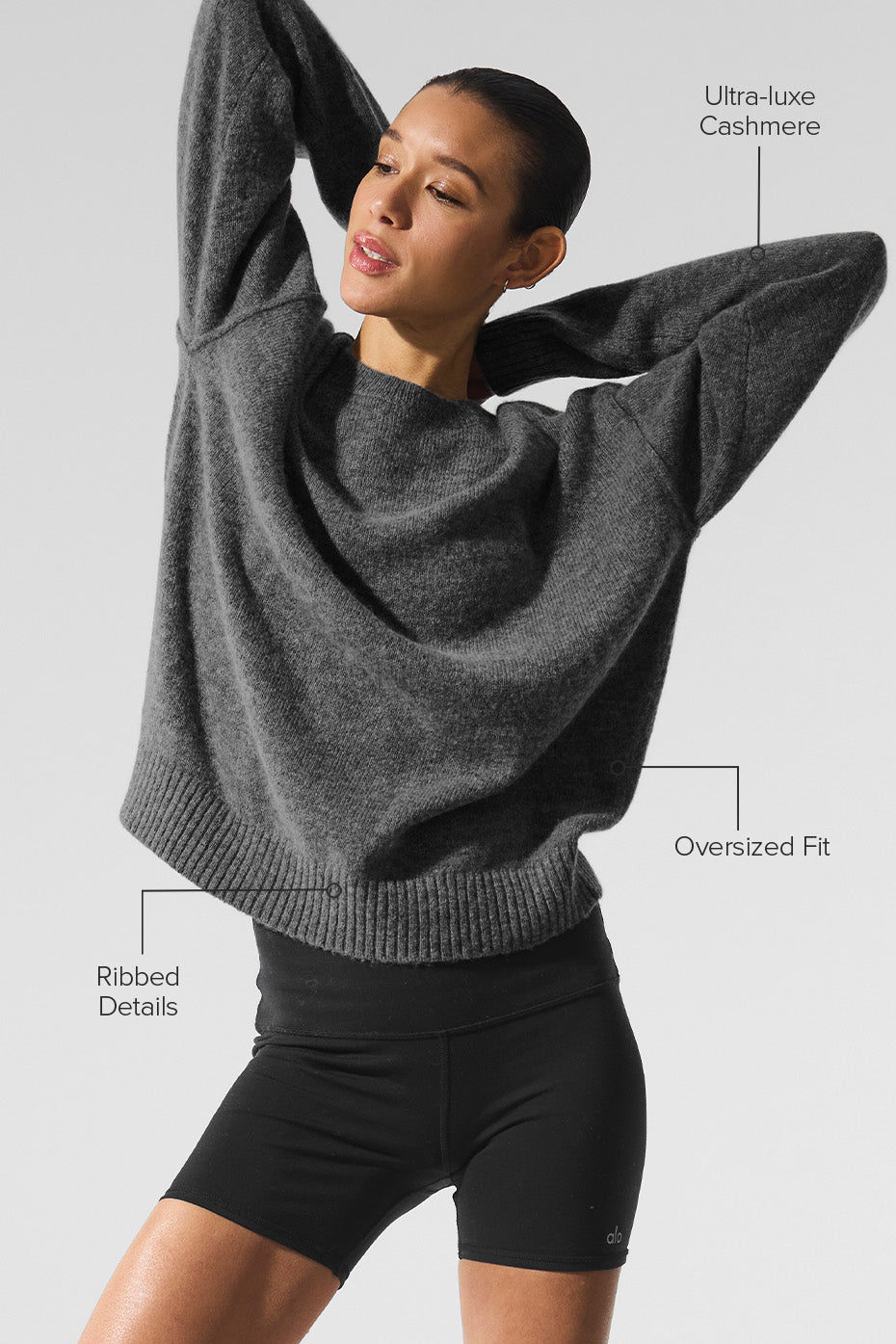 Unisex Wool Cashmere New Class Crewneck Sweater - Platinum Grey — photo 2