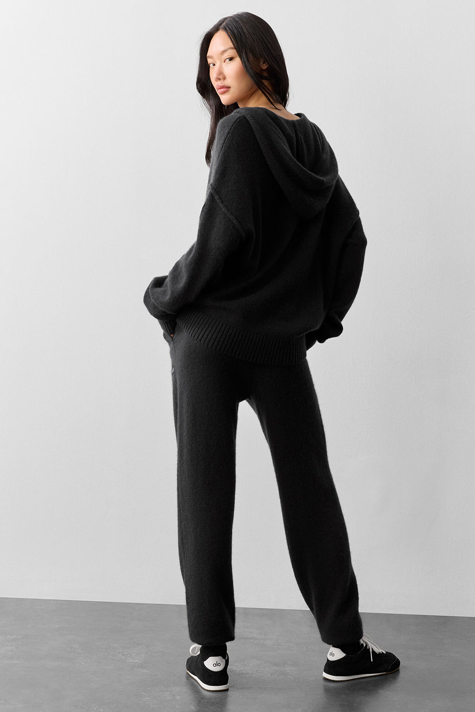 Wool Cashmere New Class Full Zip Hoodie - Black — photo 4