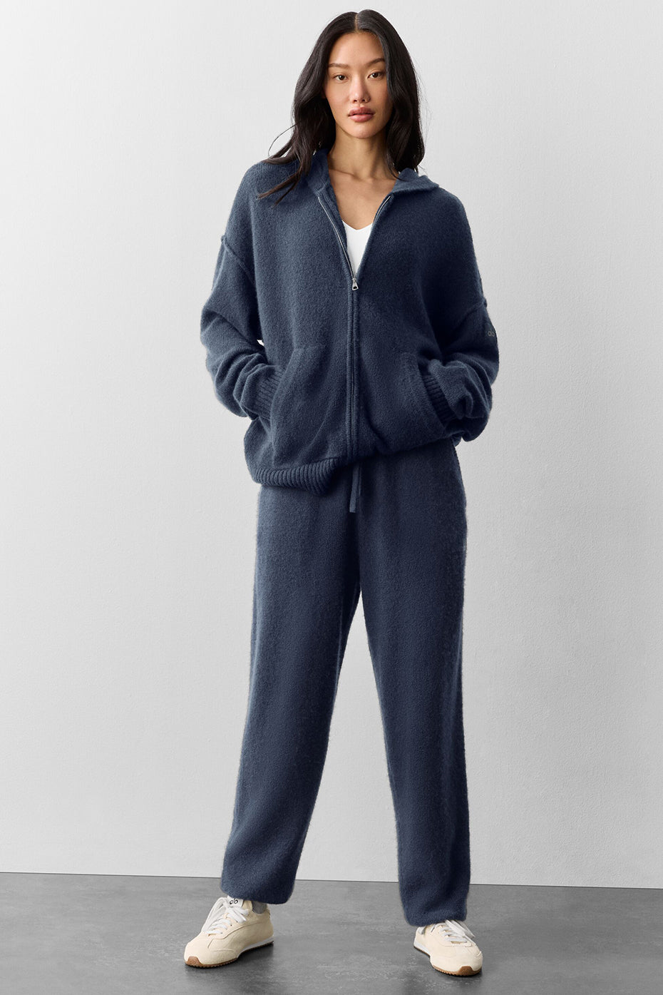 Wool Cashmere New Class Full Zip Hoodie - Navy — photo 5