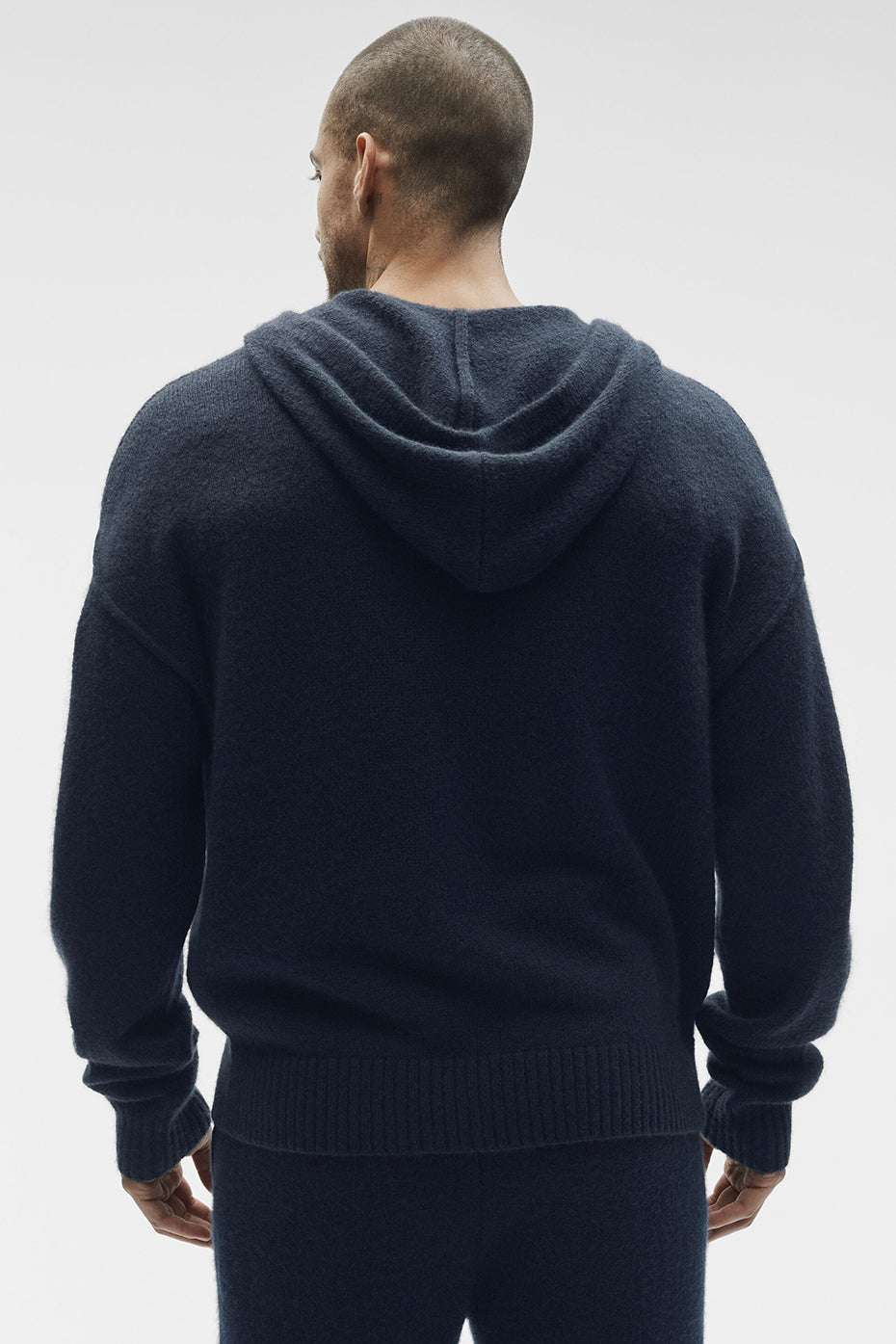 Wool Cashmere New Class Full Zip Hoodie - Navy — photo 3