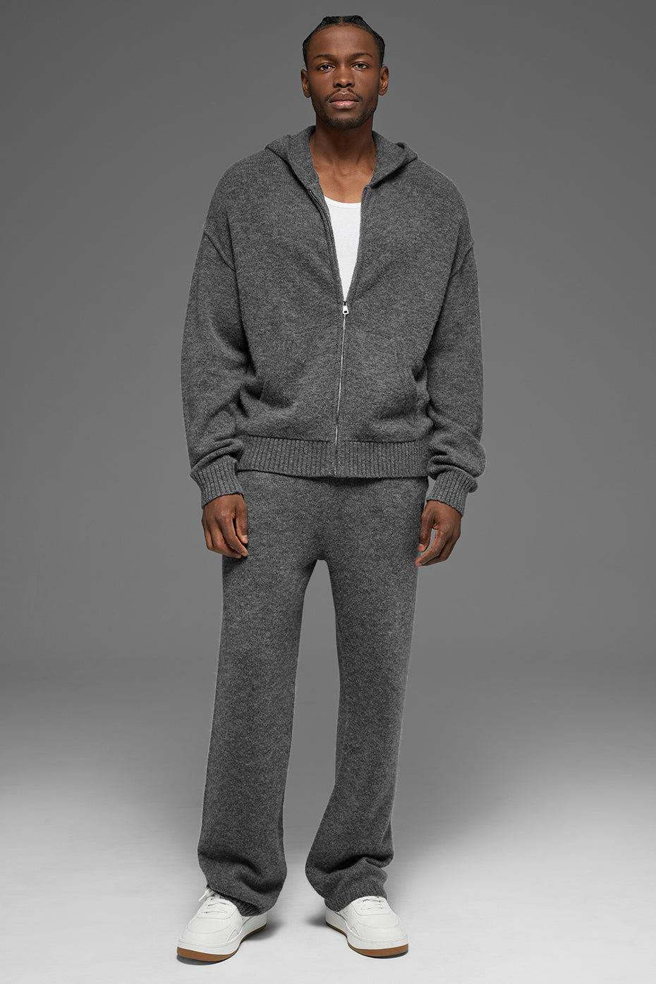 Wool Cashmere New Class Full Zip Hoodie - Platinum Grey — photo 4
