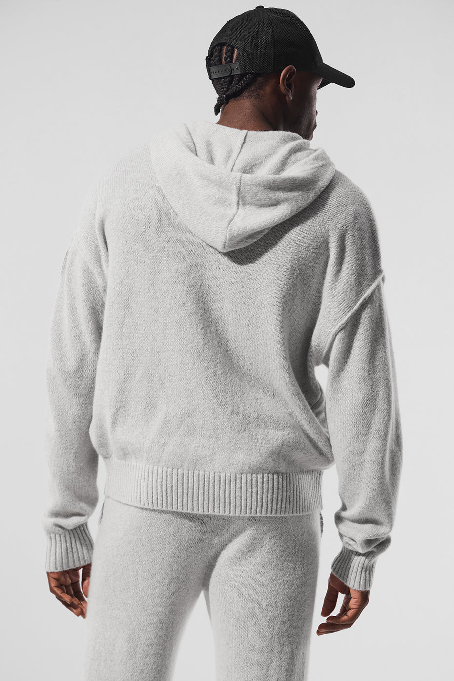 Wool Cashmere New Class Full Zip Hoodie - Pearl Grey Heather — photo 3