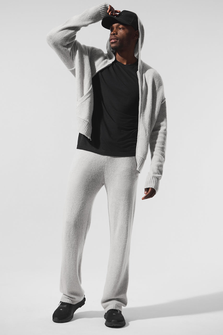 Wool Cashmere New Class Full Zip Hoodie - Pearl Grey Heather — photo 5