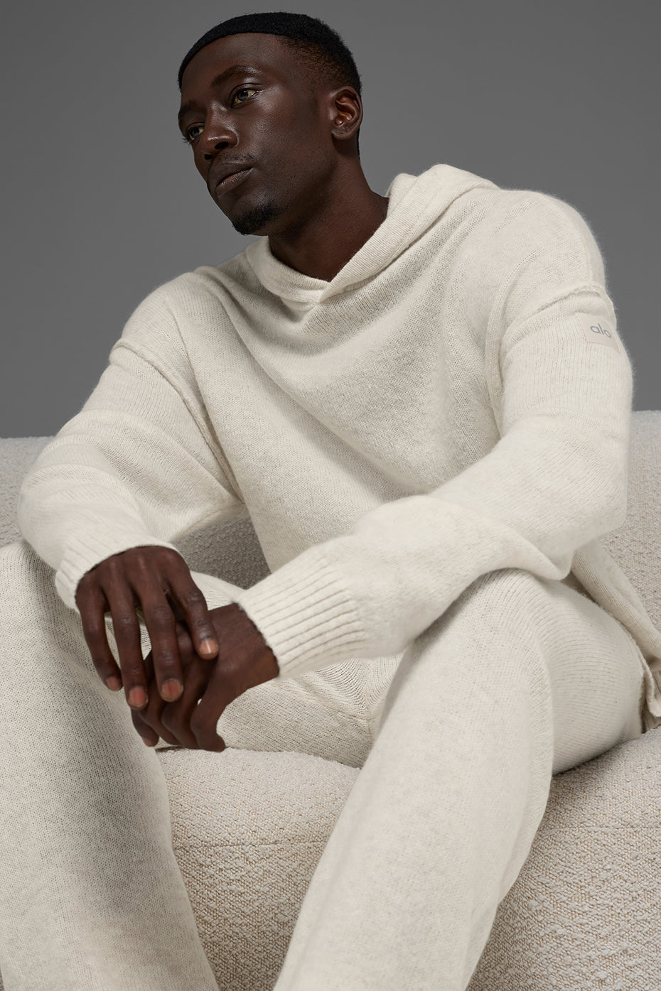 Wool Cashmere New Class Hoodie - Bone Heather — photo 4