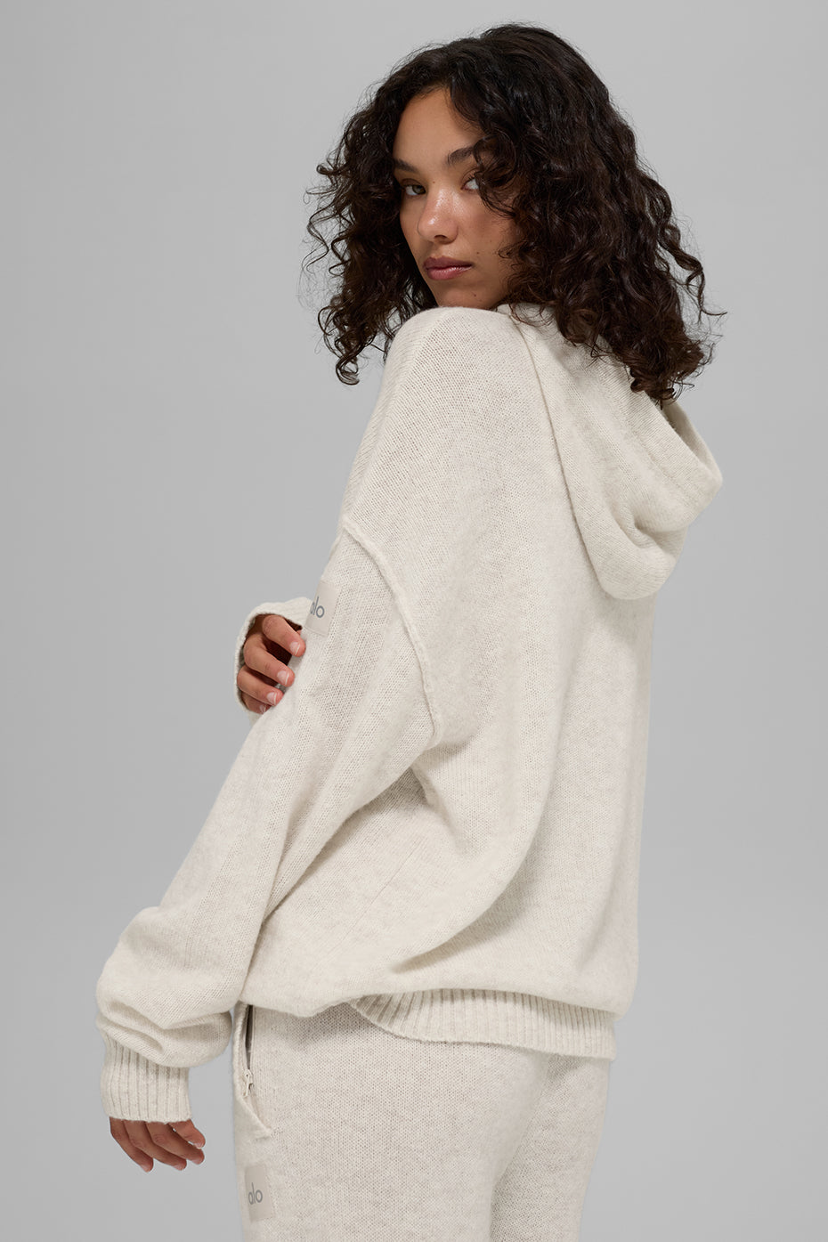 Wool Cashmere New Class Hoodie - Bone Heather — photo 3