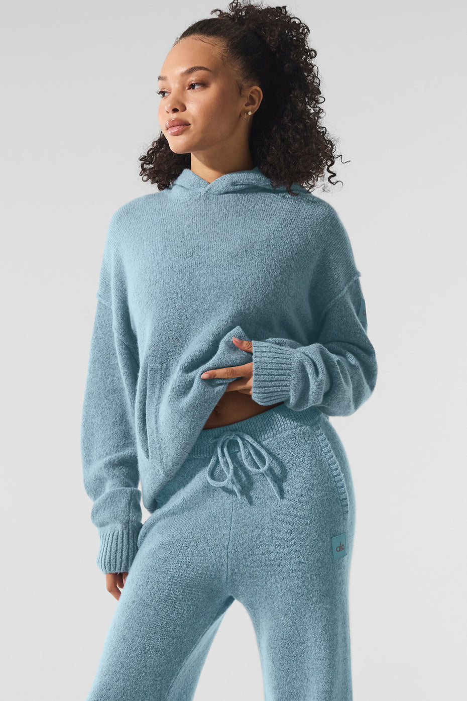 Wool Cashmere New Class Hoodie - Celestial Blue Granite Heather — photo 1