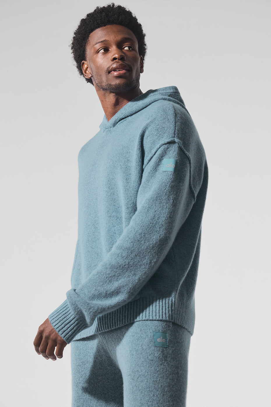 Wool Cashmere New Class Hoodie - Celestial Blue Granite Heather — photo 1