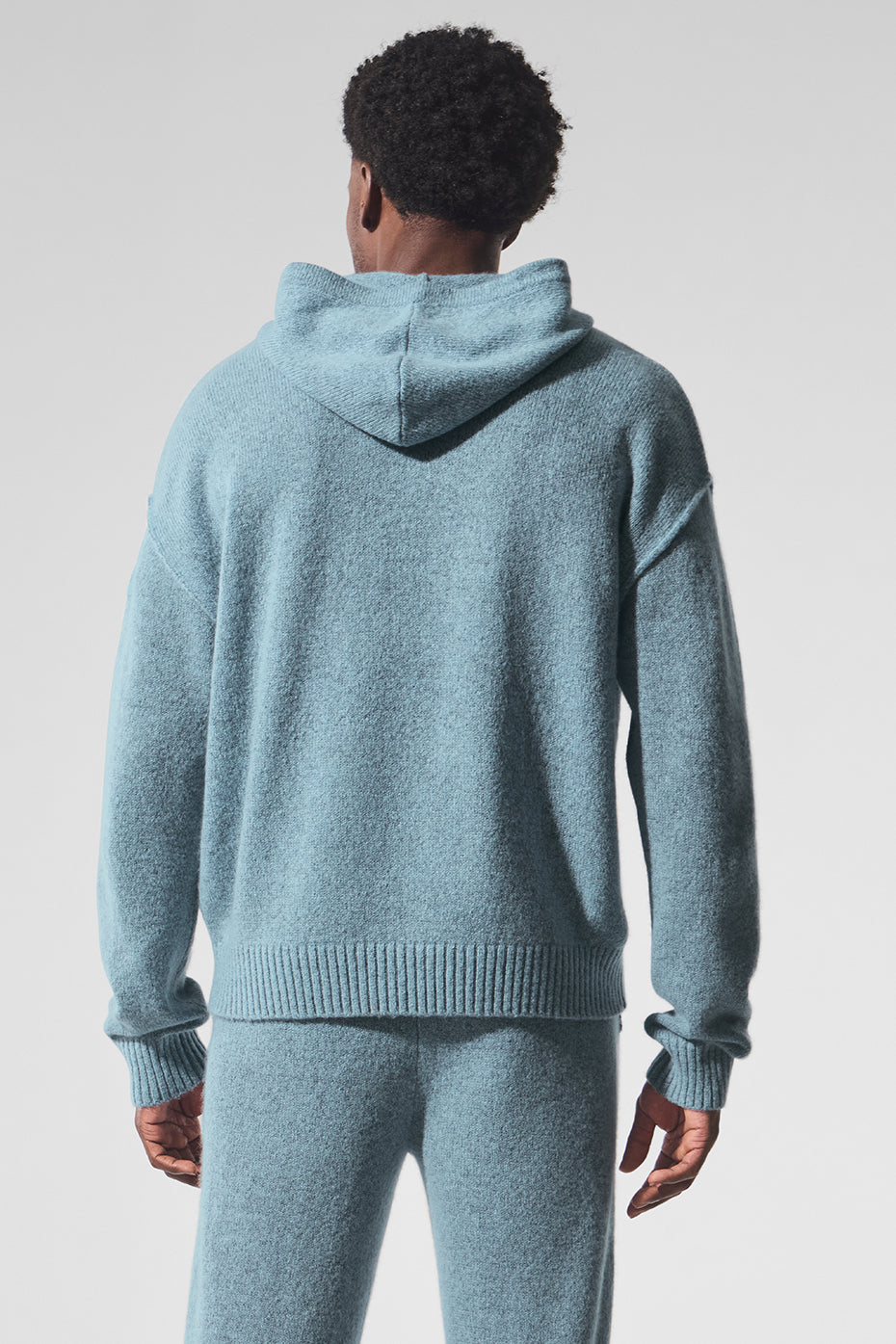Wool Cashmere New Class Hoodie - Celestial Blue Granite Heather — photo 3