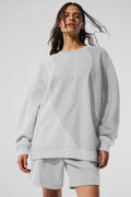 Make Waves Crew Neck Pullover - Athletic Heather Grey Tonal — photo 1