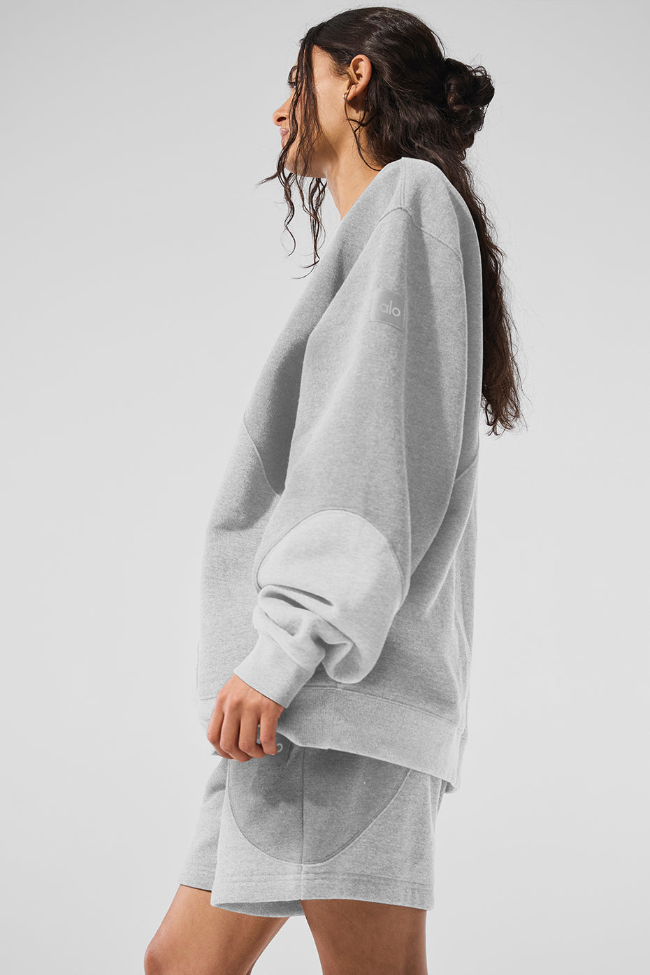 Make Waves Crew Neck Pullover - Athletic Heather Grey Tonal — photo 3