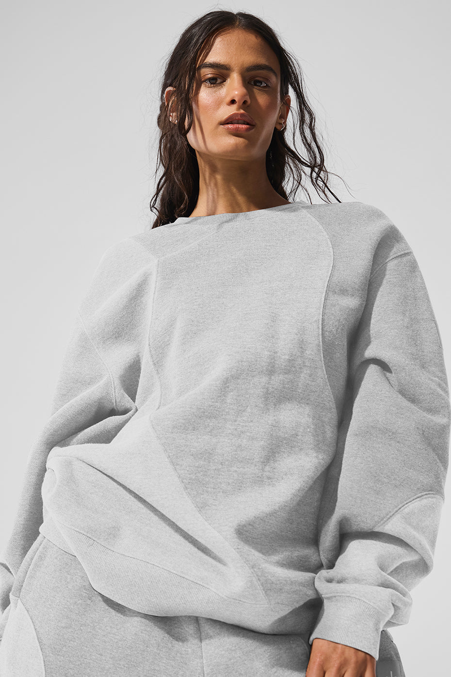 Make Waves Crew Neck Pullover - Athletic Heather Grey Tonal — photo 4