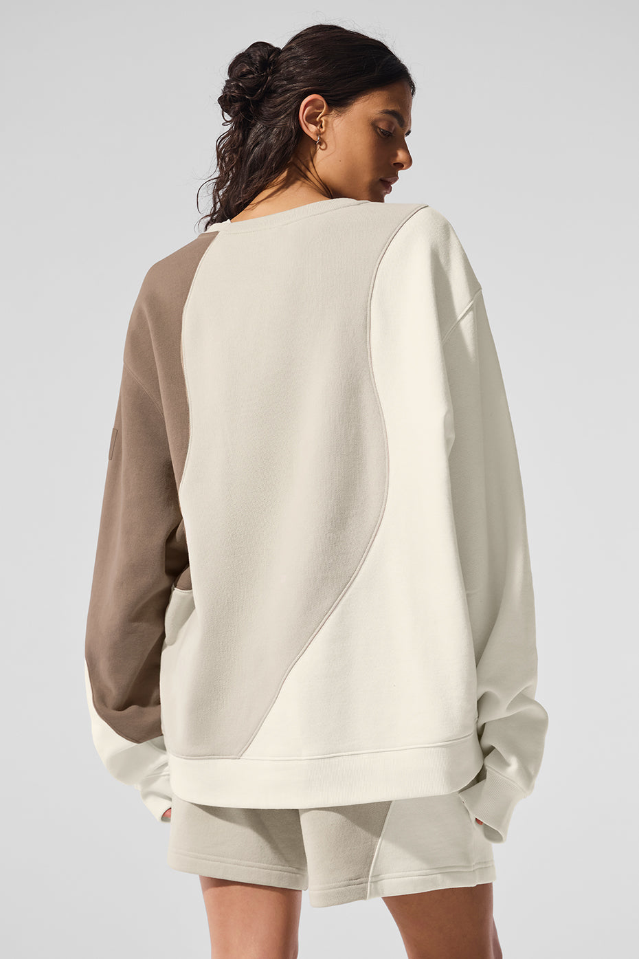 Make Waves Crew Neck Pullover - Ivory/Bone/Gravel — photo 2