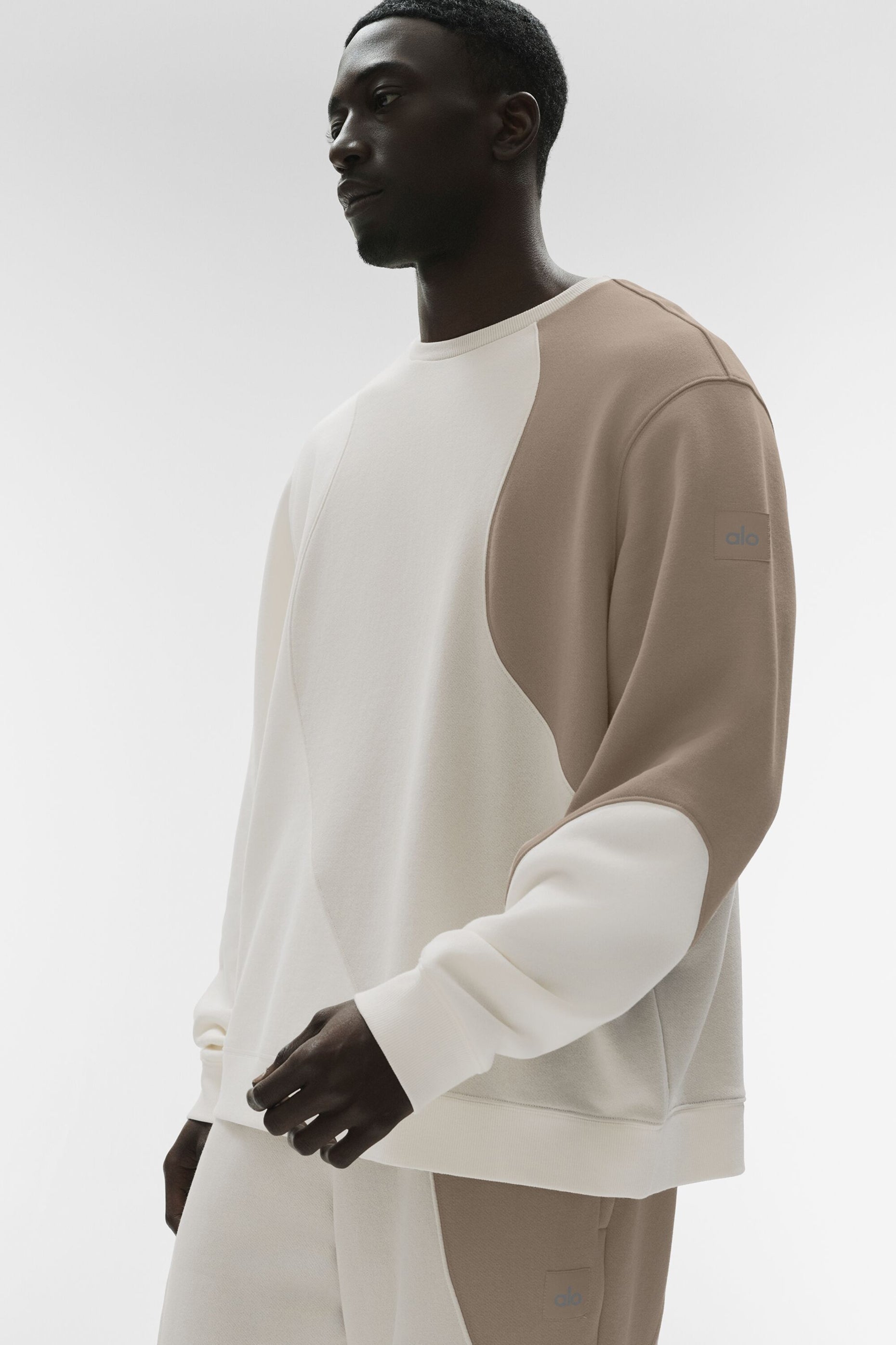Make Waves Crew Neck Pullover - Ivory/Bone/Gravel — photo 3