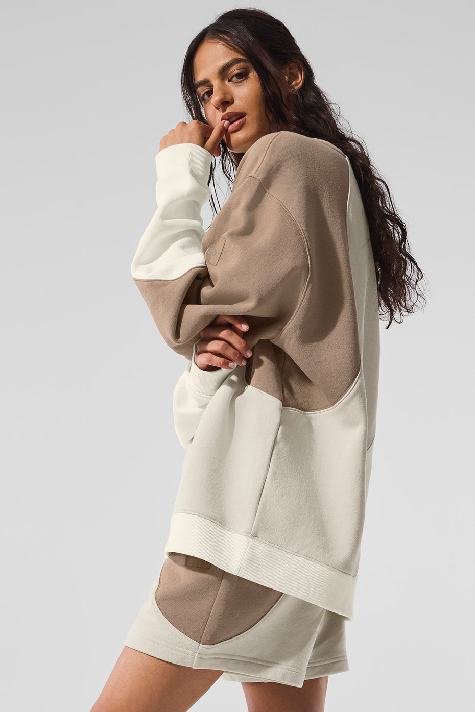 Make Waves Crew Neck Pullover - Ivory/Bone/Gravel — photo 3