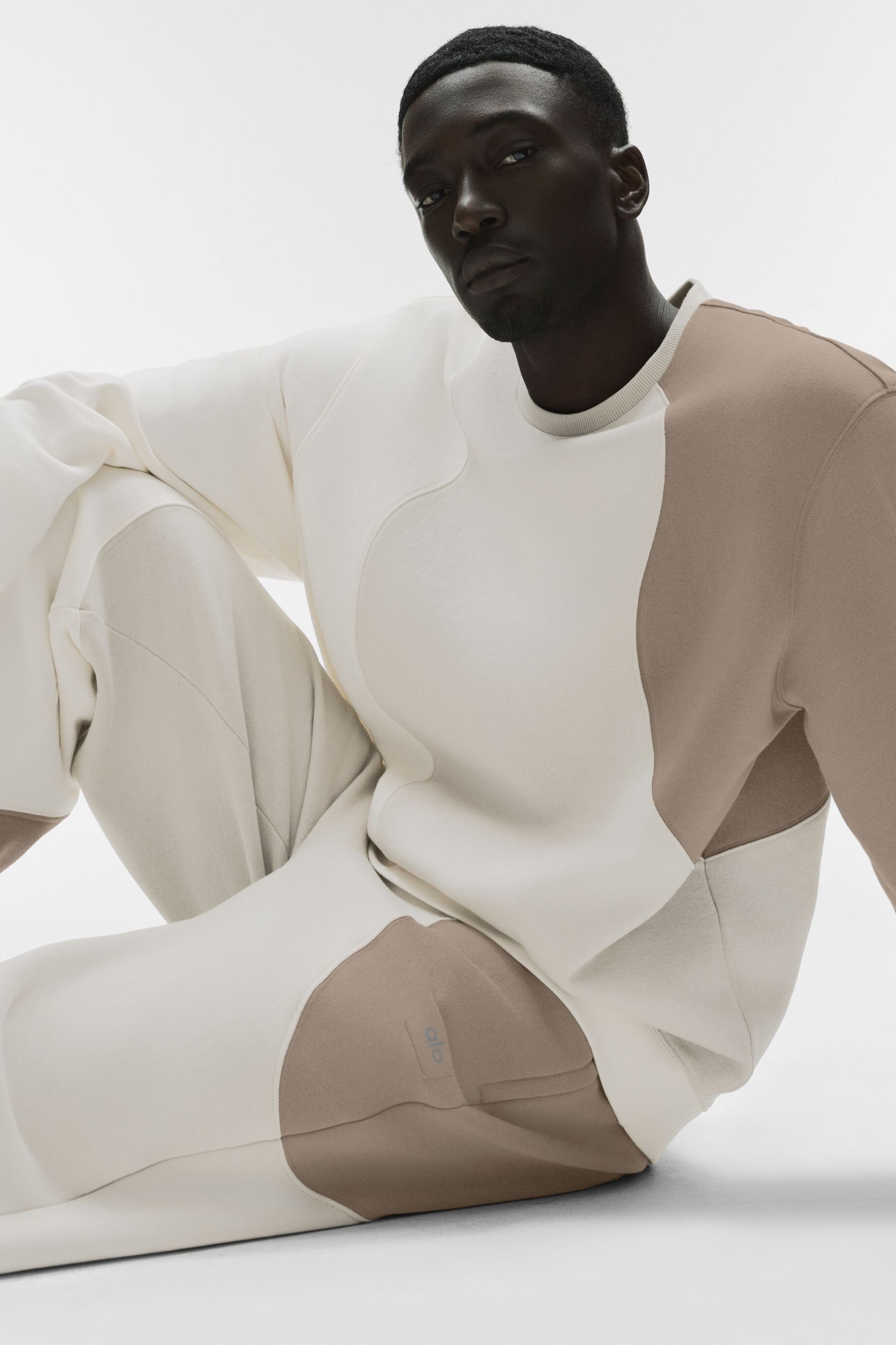 Make Waves Crew Neck Pullover - Ivory/Bone/Gravel — photo 4