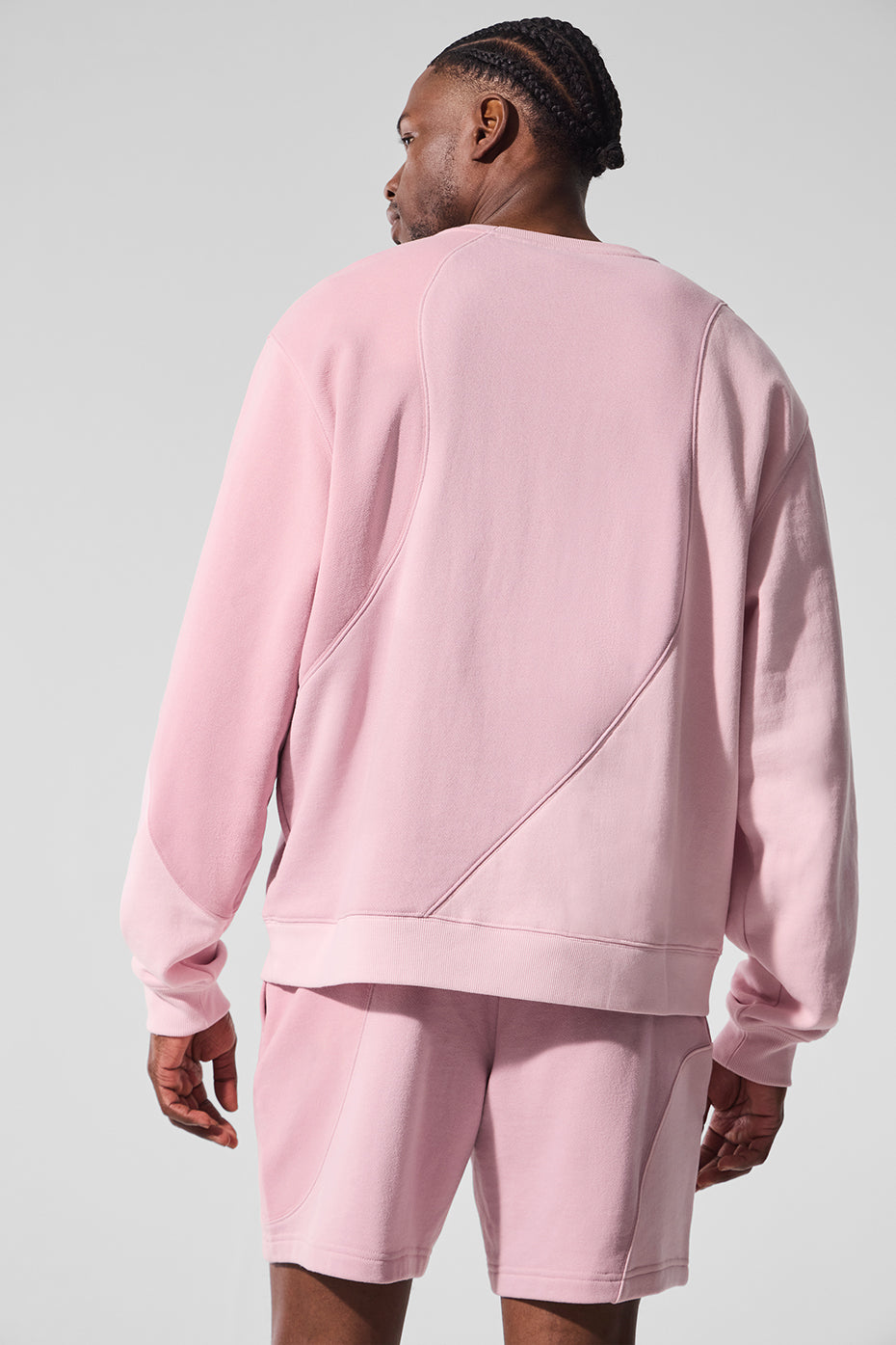 Make Waves Crew Neck Pullover - Sunset Pink Tonal — photo 2