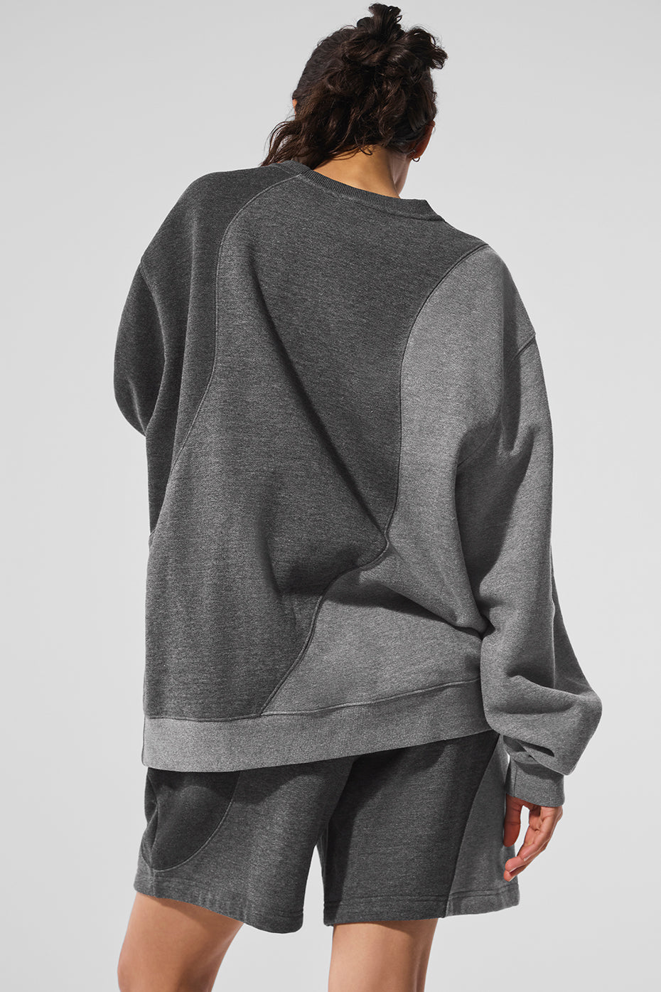 Make Waves Crew Neck Pullover - Dark Heather Grey Tonal — photo 2