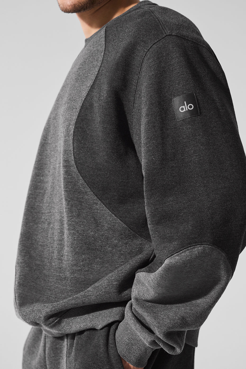 Make Waves Crew Neck Pullover - Dark Heather Grey Tonal — photo 3