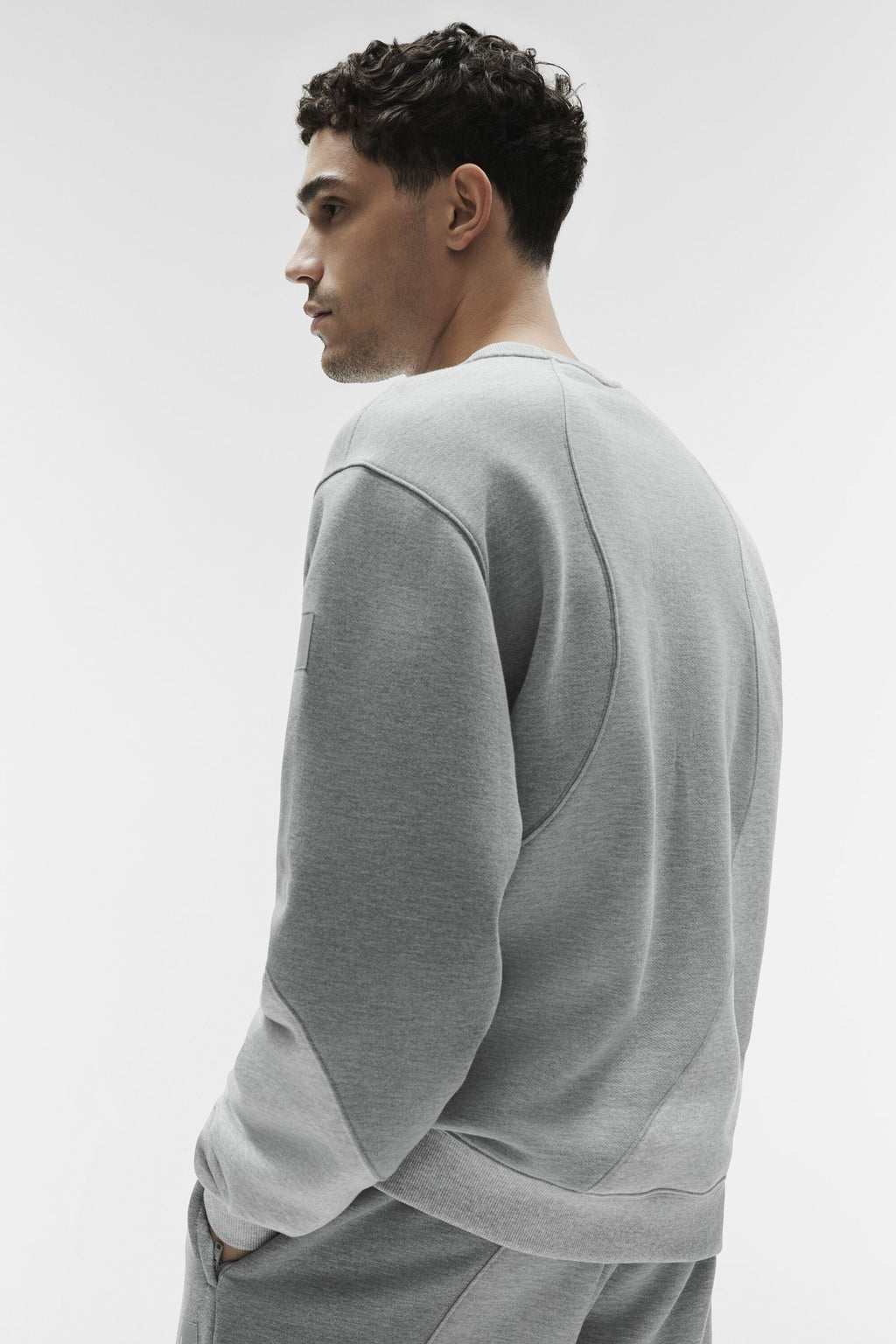 Make Waves Crew Neck Pullover - Athletic Heather Grey Tonal — photo 2