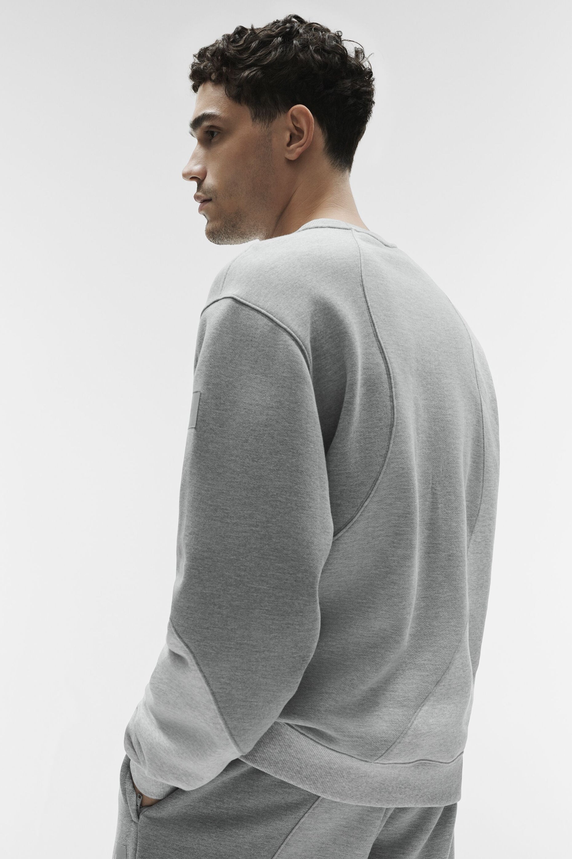 Make Waves Crew Neck Pullover - Athletic Heather Grey Tonal — photo 2