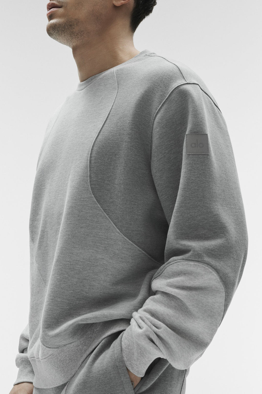 Make Waves Crew Neck Pullover - Athletic Heather Grey Tonal — photo 3