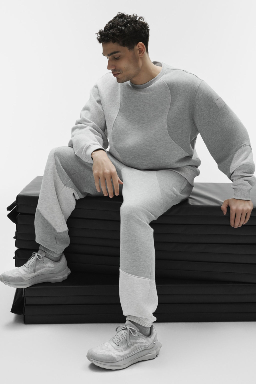 Make Waves Crew Neck Pullover - Athletic Heather Grey Tonal — photo 4