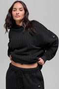 Pinstripe Hoodie - Black Pinstripe — photo 1