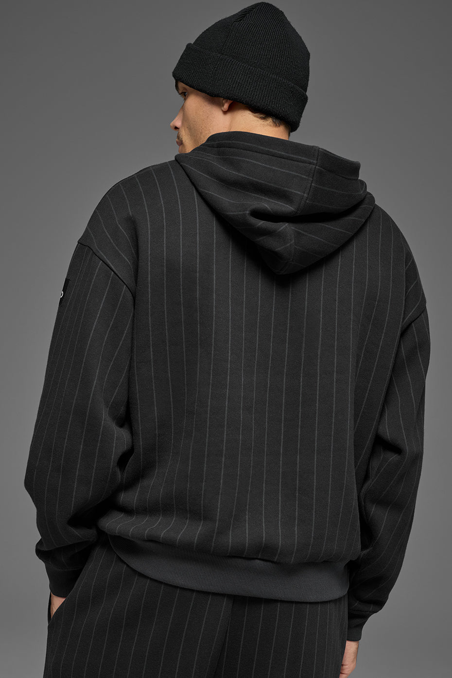 Pinstripe Hoodie - Black Pinstripe — photo 3
