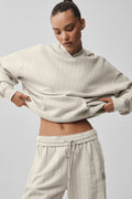 Pinstripe Hoodie - Bone Pinstripe — photo 1