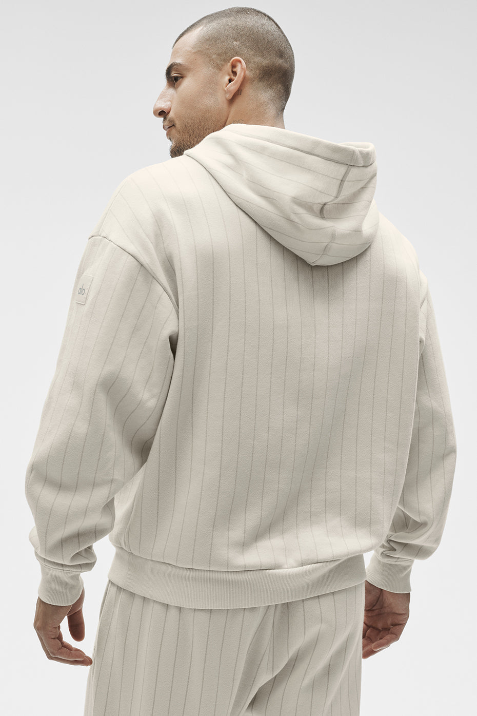 Pinstripe Hoodie - Bone Pinstripe — photo 4