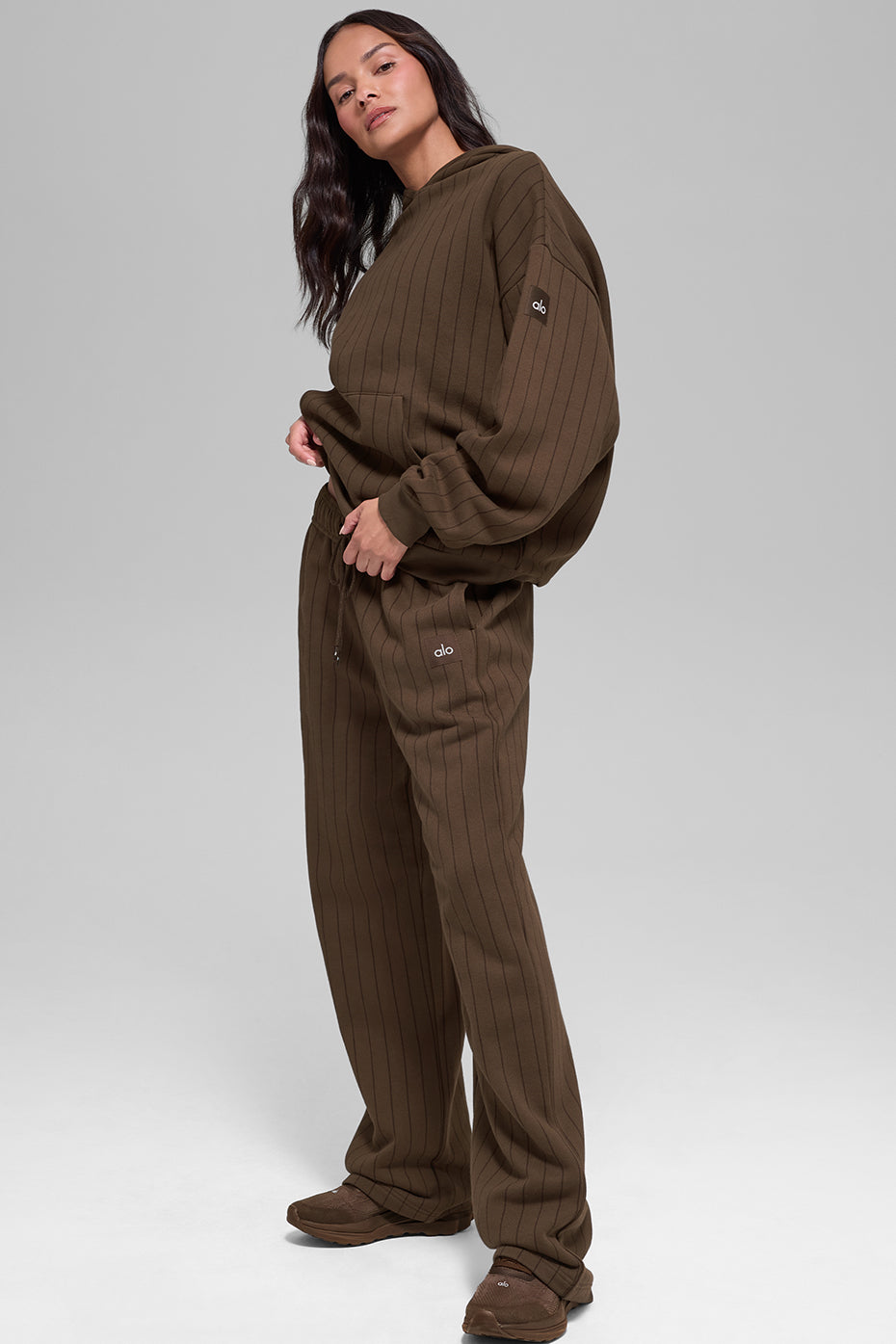 Pinstripe Hoodie - Espresso Pinstripe — photo 5