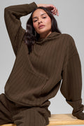 Pinstripe Hoodie - Espresso Pinstripe — photo 1