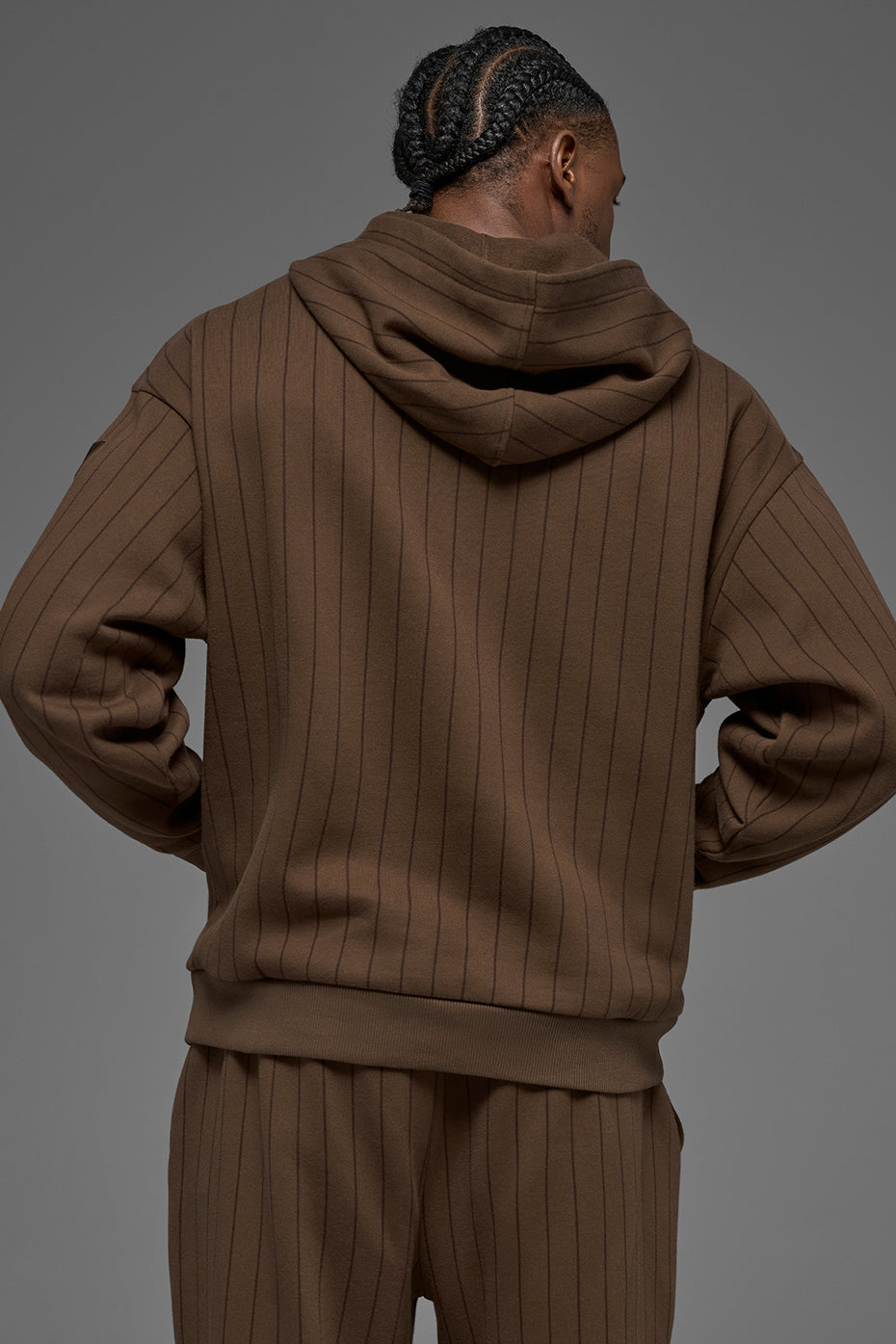 Pinstripe Hoodie - Espresso Pinstripe — photo 3