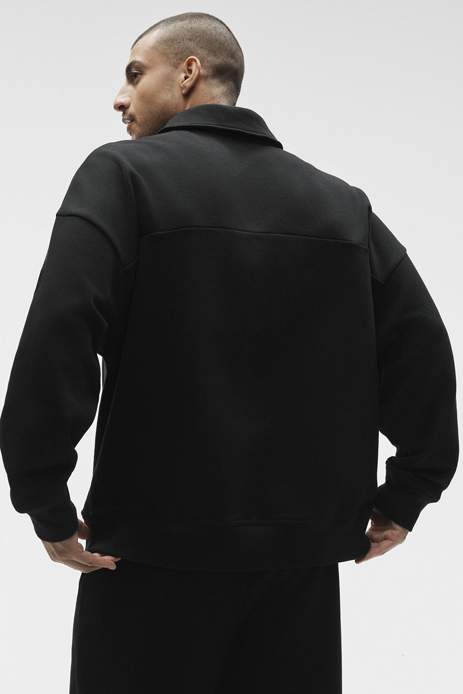 Take It Easy Long Sleeve Henley Pullover - Black — photo 3