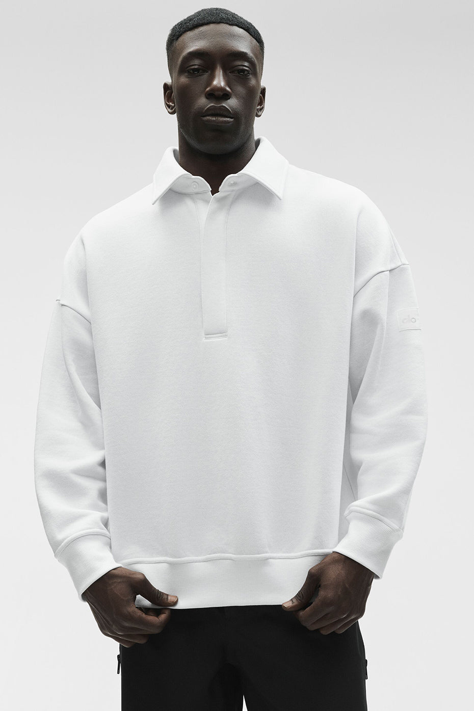 Take It Easy Long Sleeve Henley Pullover - White — photo 3