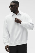 Take It Easy Long Sleeve Henley Pullover - White — photo 1