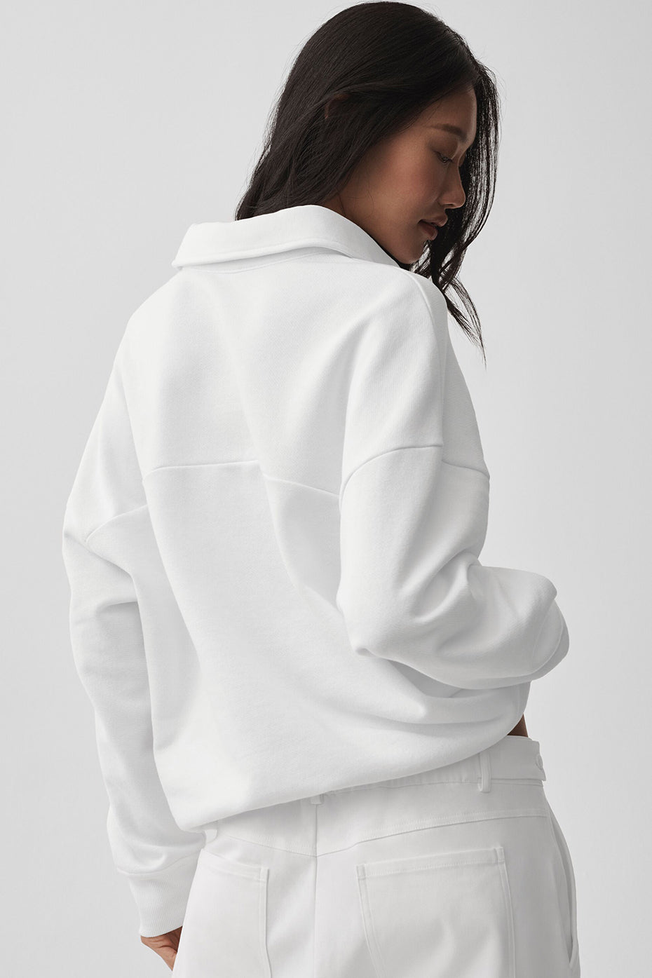 Take It Easy Long Sleeve Henley Pullover - White — photo 4