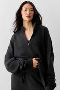 Wool Cashmere New Class 1/4 Zip Pullover - Black — photo 1