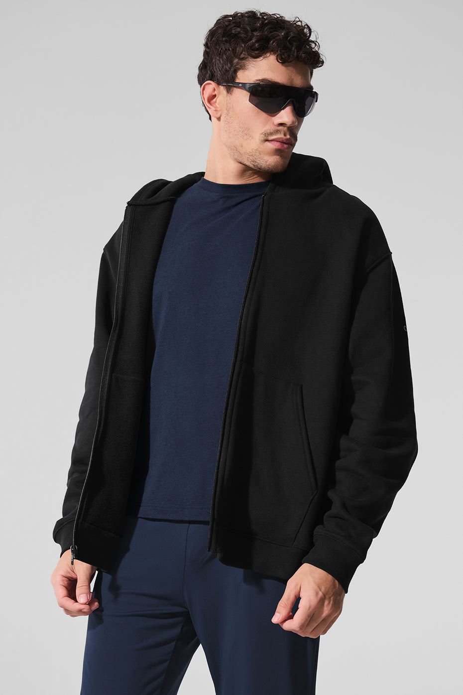 Renown Heavy Weight Full Zip Hoodie - Black — photo 5