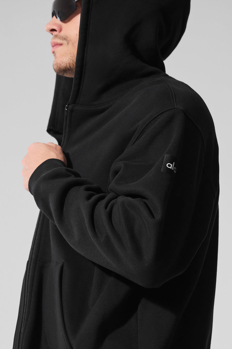 Renown Heavy Weight Full Zip Hoodie - Black — photo 3