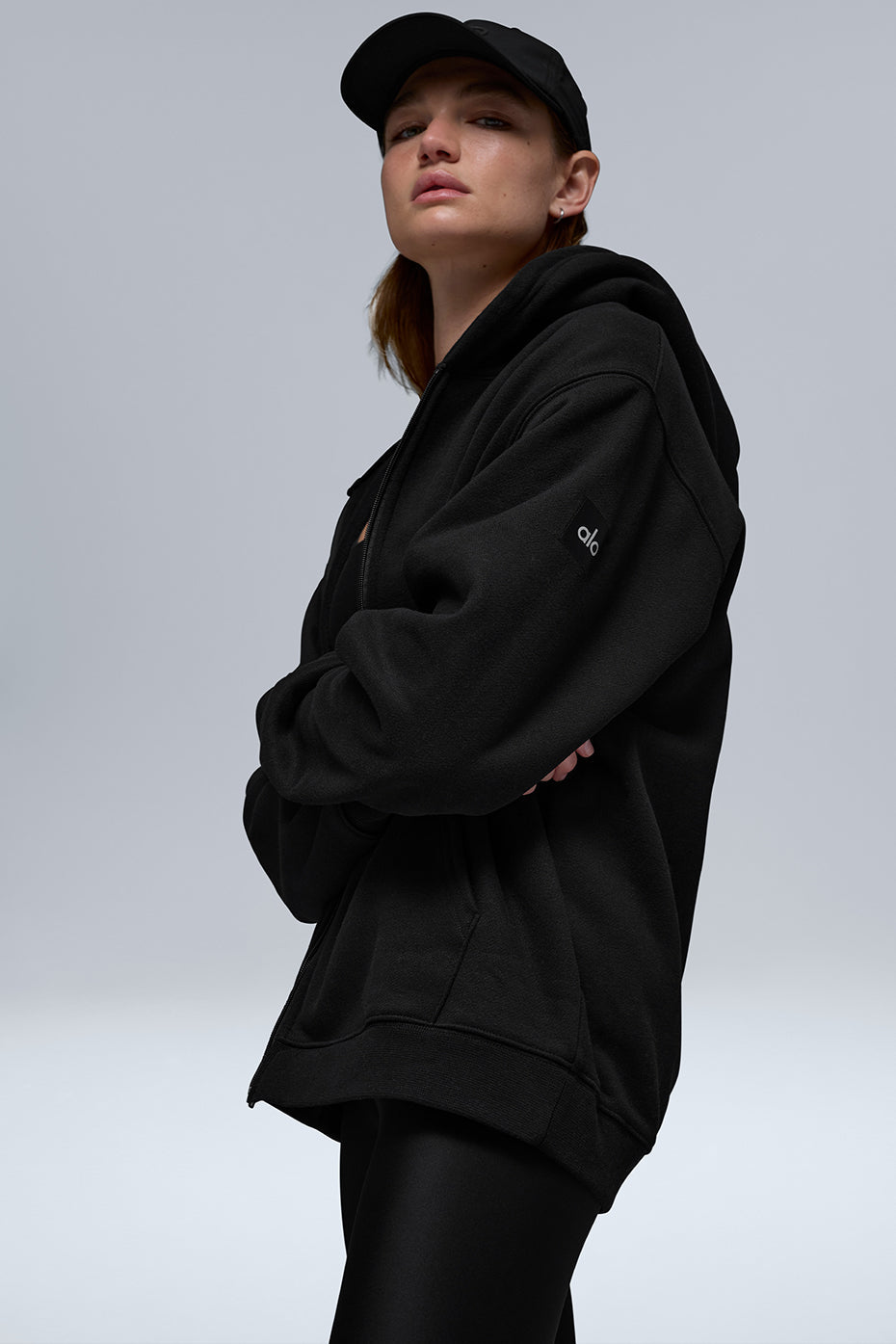 Renown Heavy Weight Full Zip Hoodie - Black — photo 3