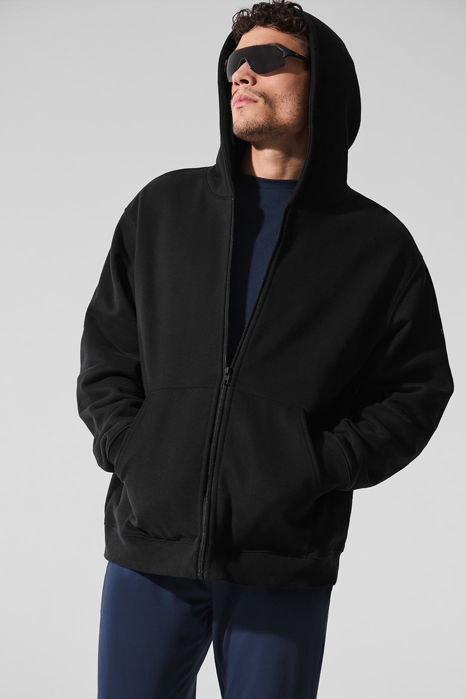 Renown Heavy Weight Full Zip Hoodie - Black — photo 2