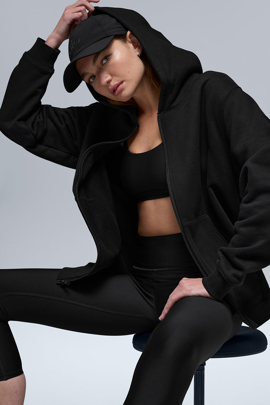 Renown Heavy Weight Full Zip Hoodie - Black — photo 4
