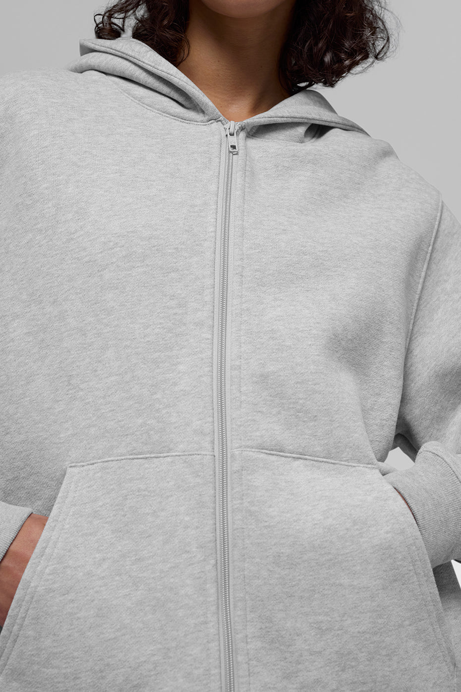 Renown Heavy Weight Full Zip Hoodie - Athletic Heather Grey — photo 2
