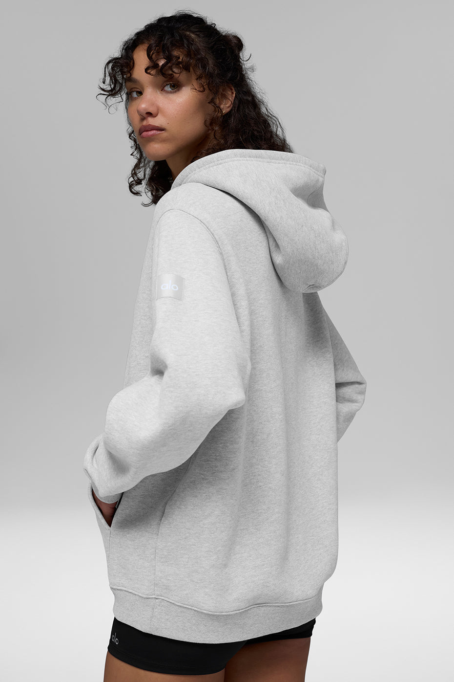 Renown Heavy Weight Full Zip Hoodie - Athletic Heather Grey — photo 3