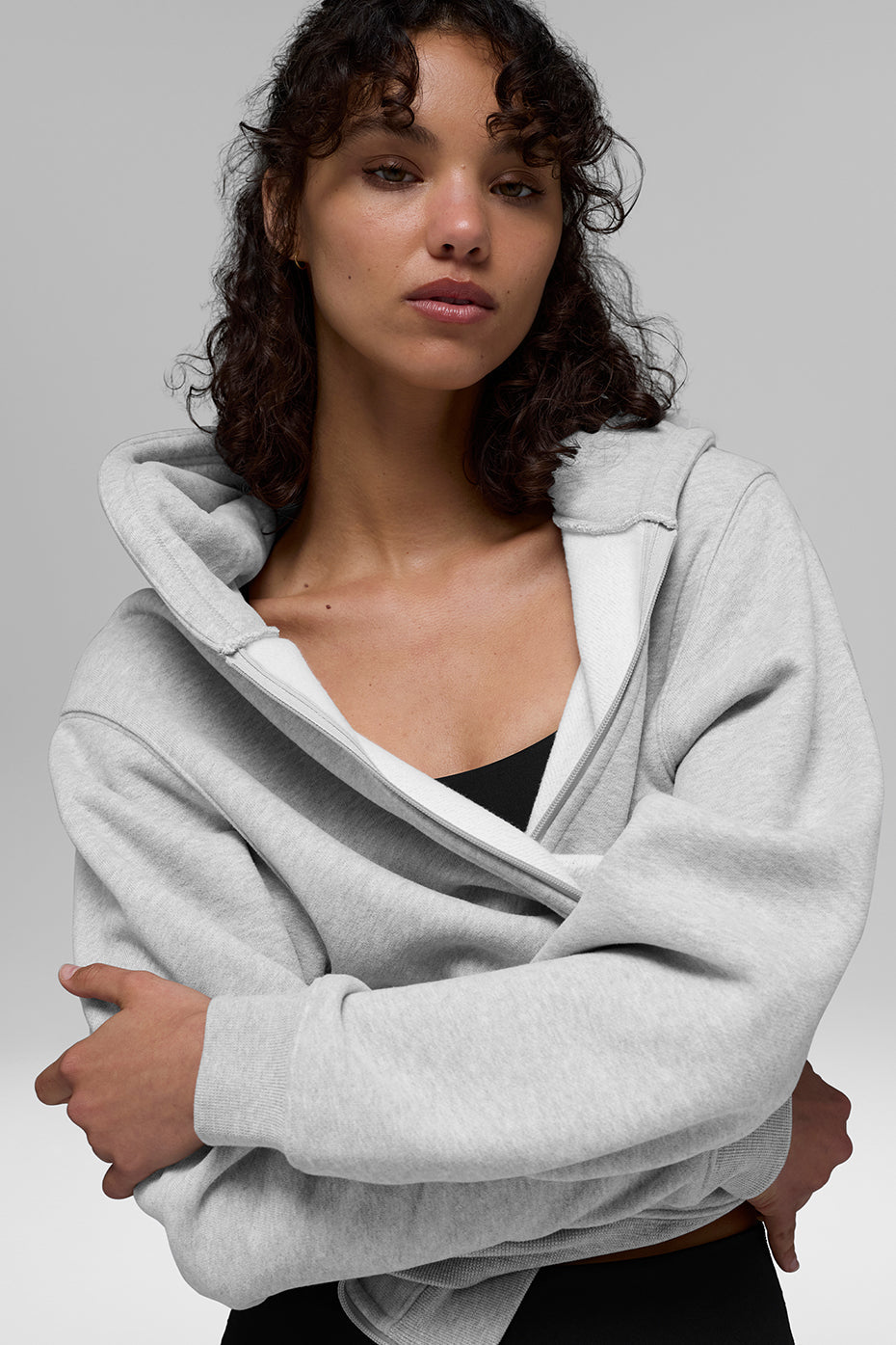 Renown Heavy Weight Full Zip Hoodie - Athletic Heather Grey — photo 4
