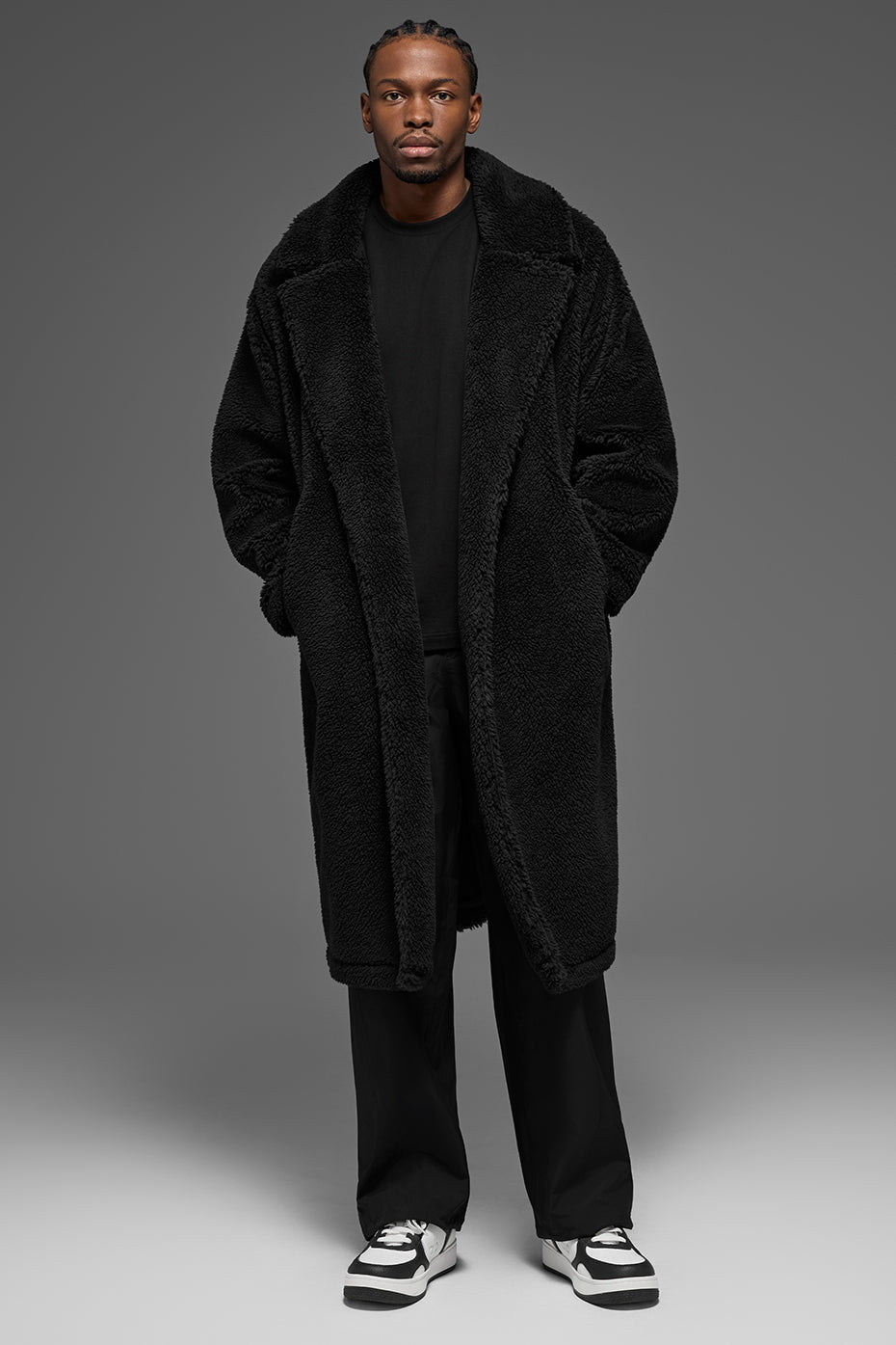 Oversized Sherpa Trench - Black — photo 1