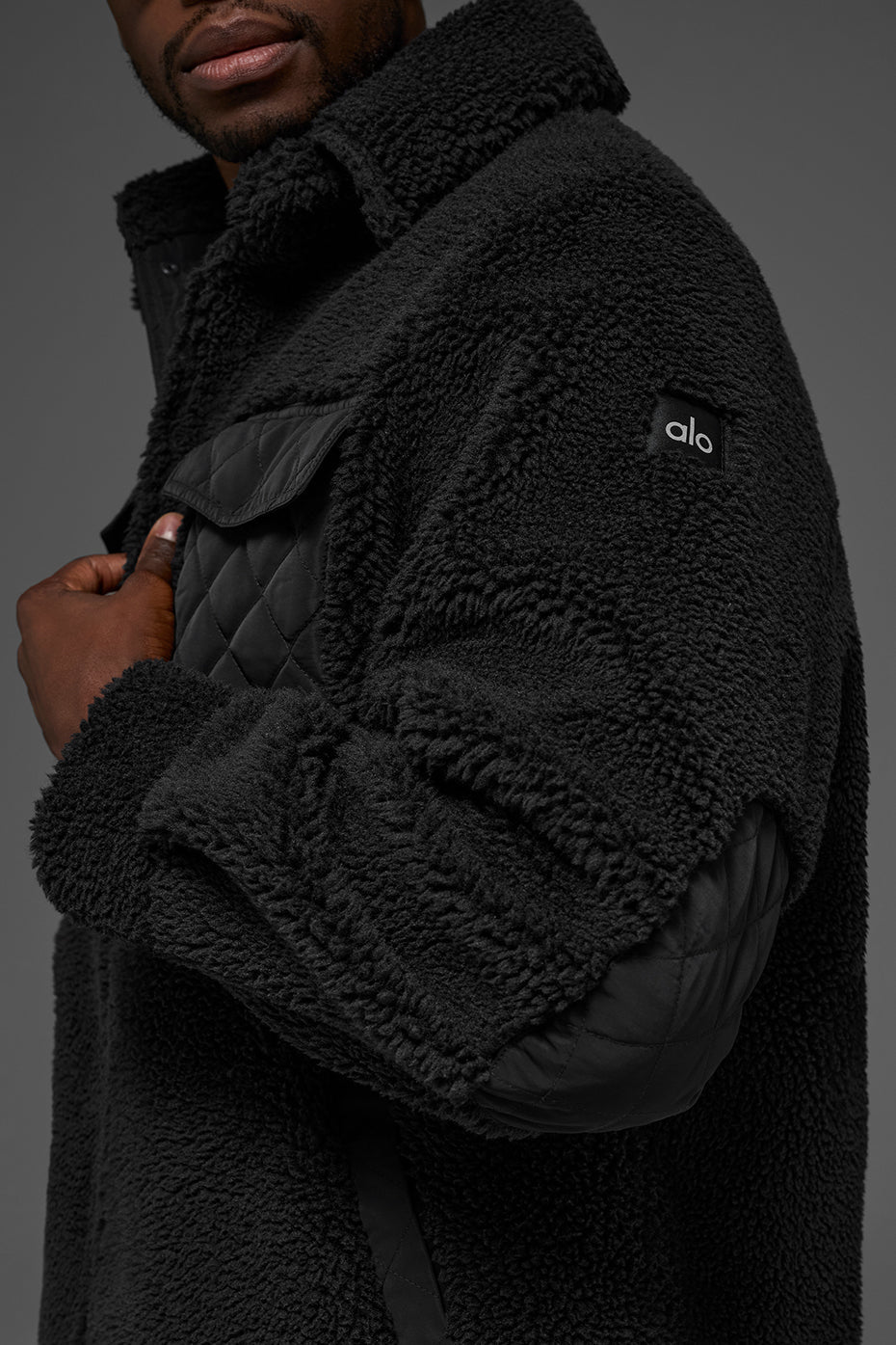 Sherpa Edge Shacket - Black — photo 5
