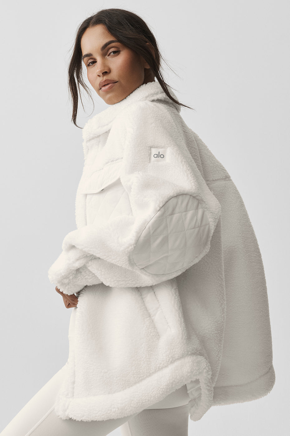 Sherpa Edge Shacket - Ivory — photo 3