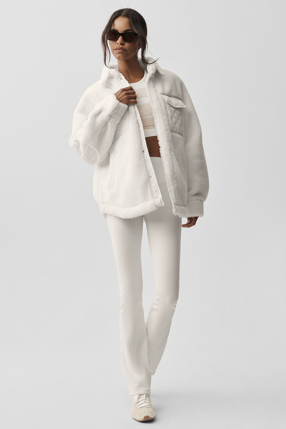 Sherpa Edge Shacket - Ivory — photo 4